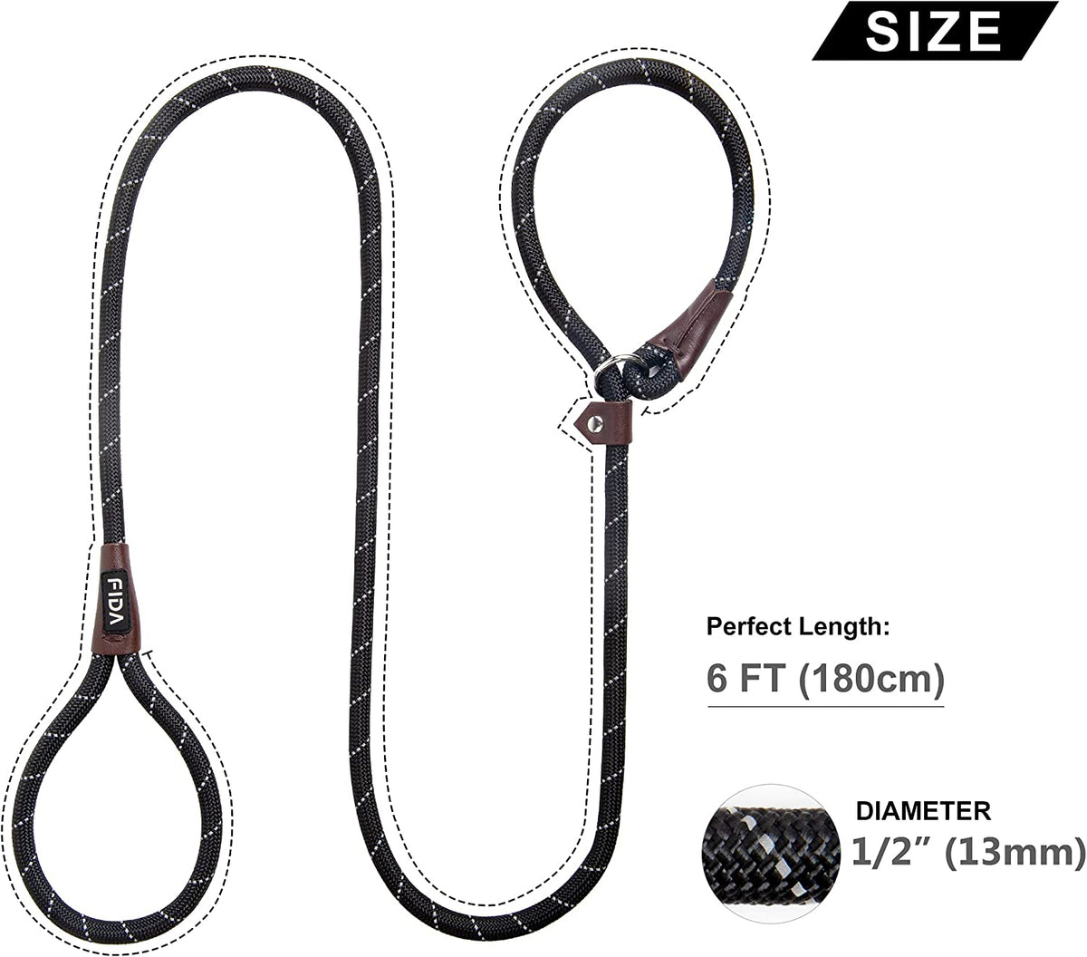 Slip Lead Dog Leash 6'